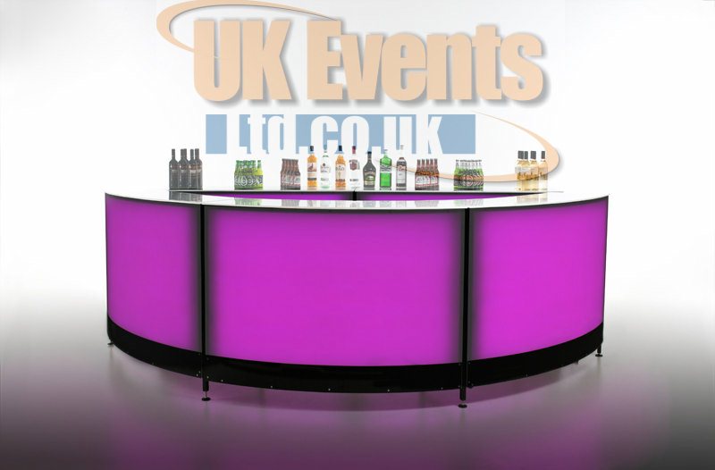 LED circular round circular cocktail illuminated bar for hire