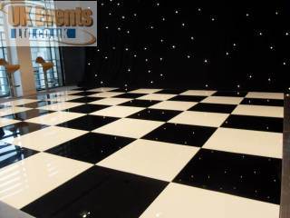 black and white chequered dance floor