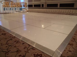 white wedding floor